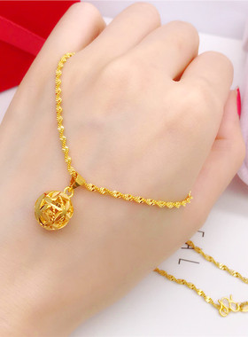 新品仿黄金不掉色时尚风镂空项链