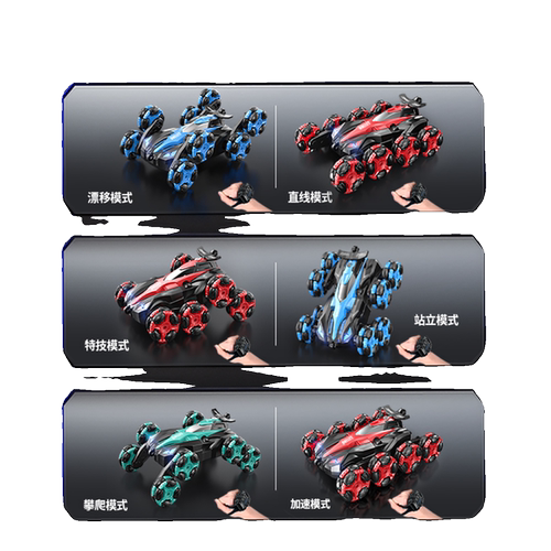 八轮手势感应遥控变形攀爬车喷雾漂移翻滚特技车男孩礼物跨境玩具 - 图3