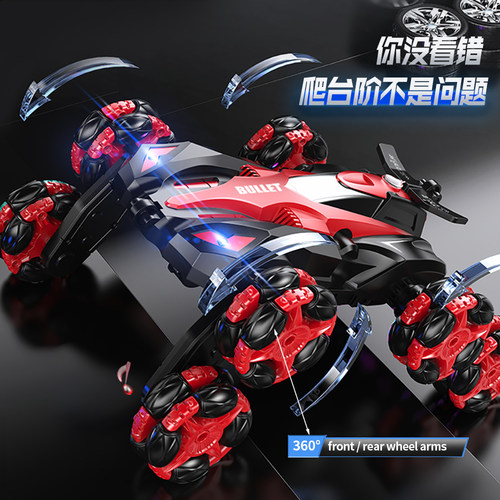 八轮手势感应遥控变形攀爬车喷雾漂移翻滚特技车男孩礼物跨境玩具 - 图1