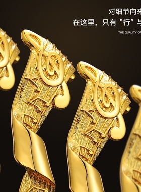 定制音乐歌手唱歌荣誉比赛冠军颁奖创意水晶刻字定做音符树脂年会