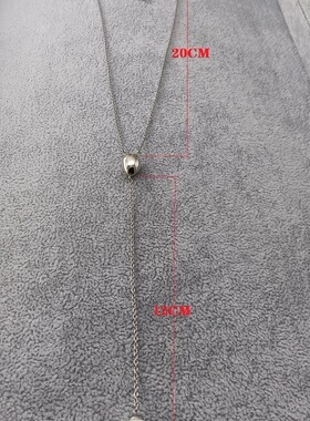 FOLO贝珠银镀铑女银豆项链超划算