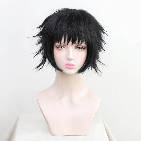 Demon Slayer: Blade of Demon Slayer: The String Land: The Black Style of the Wig of the Wig Yue You Hair Wax