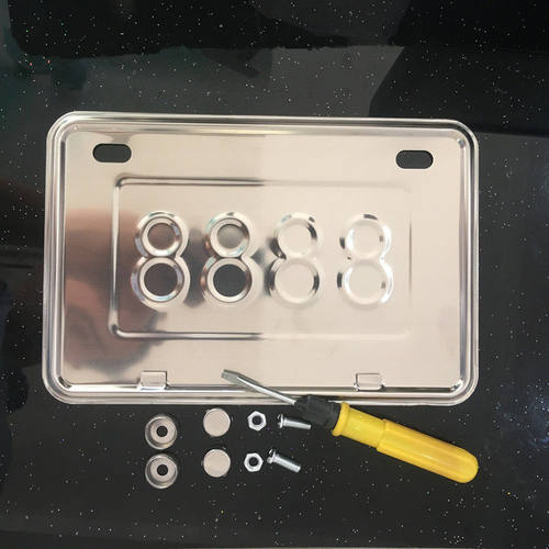 不锈钢摩托车车牌架边框  加厚电动车车牌框托盘 踏板车车牌架 - 图2