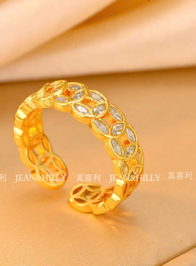 【铜钱】戒指首饰女款重工时尚
