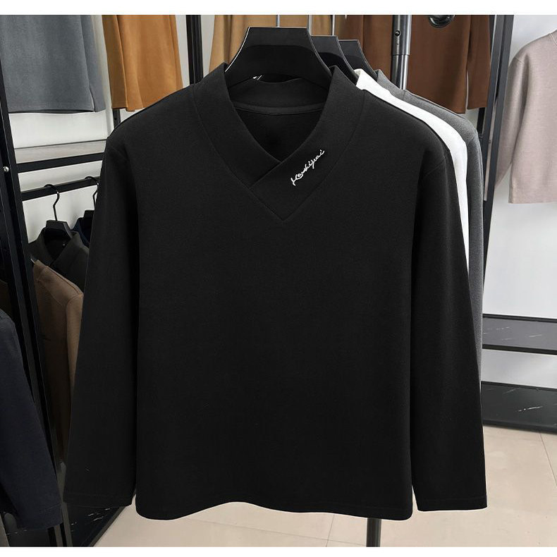 2025秋冬男士v领卫衣印花德绒长袖t恤休闲打底衫保暖内搭休闲上衣,淘宝优惠券,粉丝福利购,淘宝优惠卷