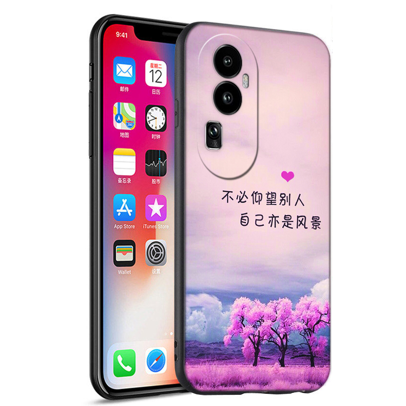 适用于OPPOReno10Pro手机壳PHV110简约0PP0Reno10Por外壳oppreno10pro女卡通oppprone10pro磨砂reon10pro硅胶-图3