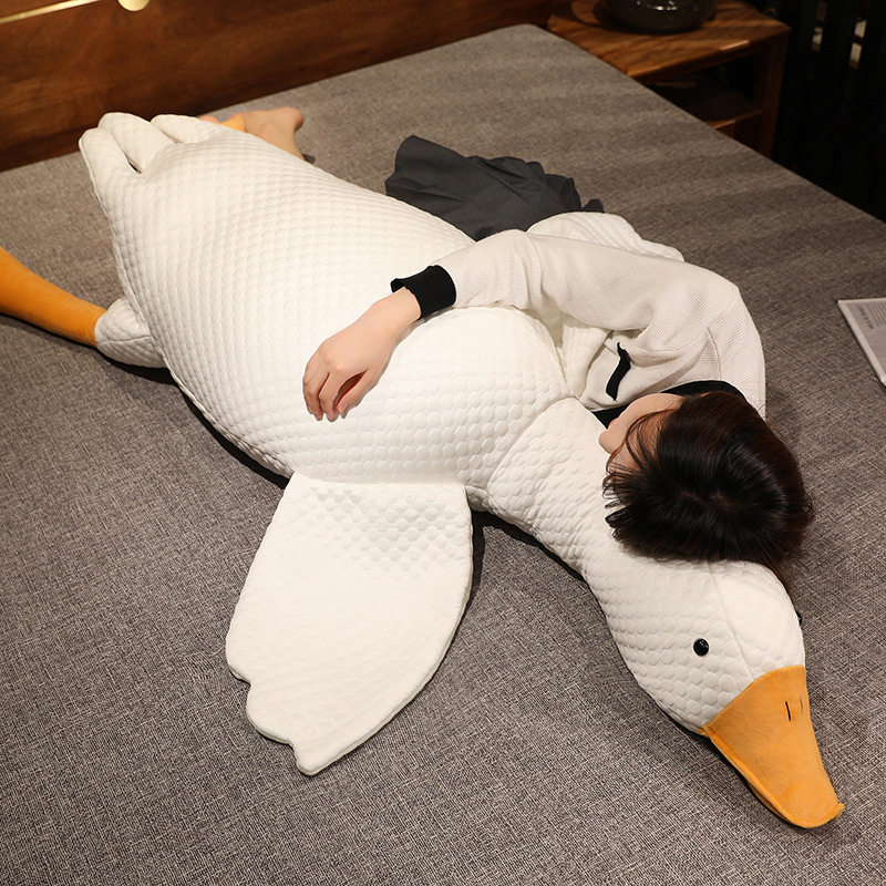 冰丝大白鹅抱枕女生睡觉侧睡夹腿长条枕头床头靠垫床上靠枕男生款,淘宝优惠券,粉丝福利购,淘宝优惠卷