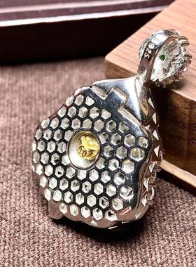 925银福满天然冰种翡翠佛公吊坠