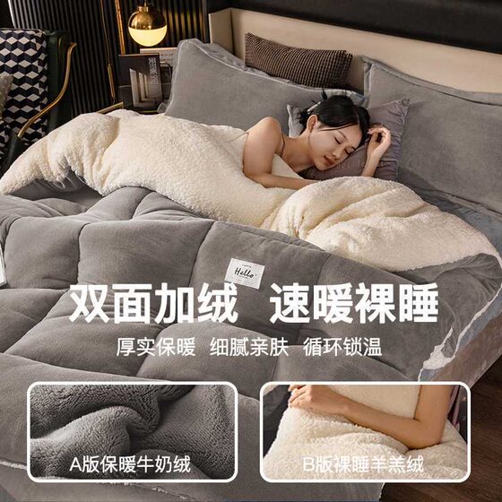Lamb velvet quilt winter quilt thickened warm winter dormitory single student winter space quilt core
