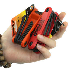 美国波顿折叠式内六角扳手套装公制英制梅花自行车六角匙进口