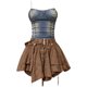 Women's irregular ruffled skirt