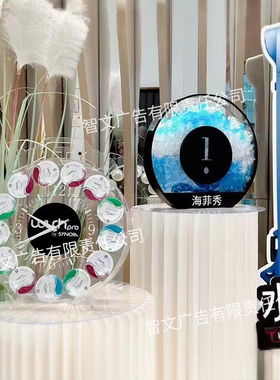 亚克力物料美容院皮肤管理瓶盖收纳展示盒圆形医美海菲秀探头盒子