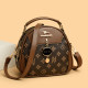 High-end hand-held crossbody bag double-layer mobile phone round bag