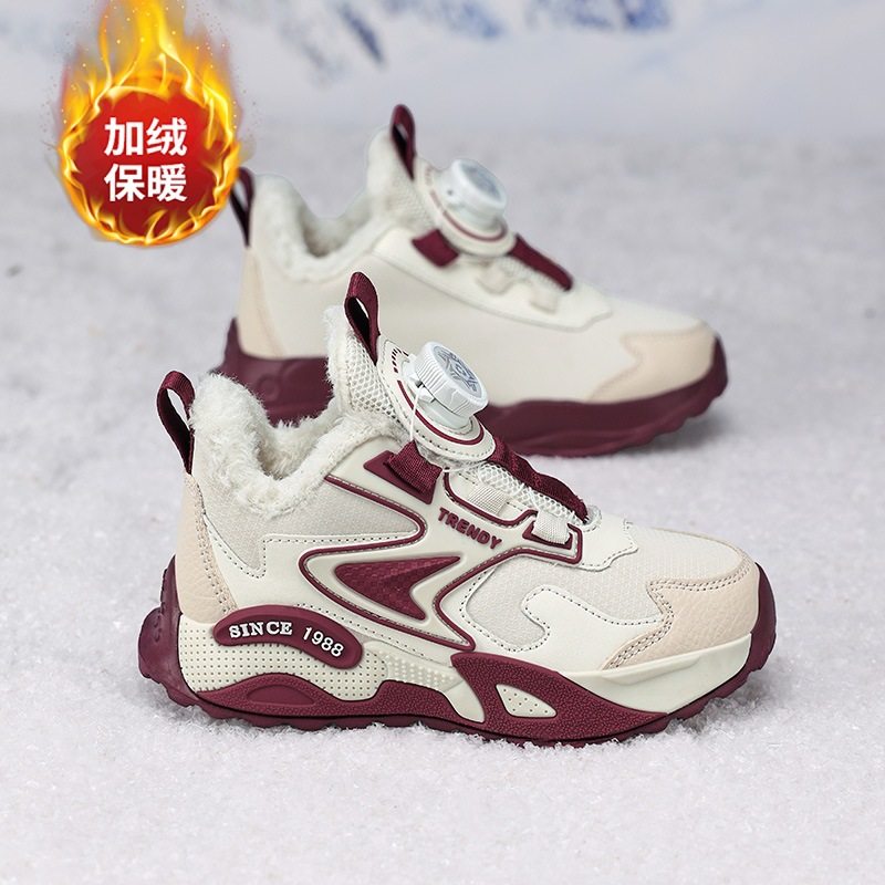 童棉鞋冬季新款加绒加厚纽扣大棉运动鞋男孩学生皮面防水跑鞋爆款,淘宝优惠券,粉丝福利购,淘宝优惠卷