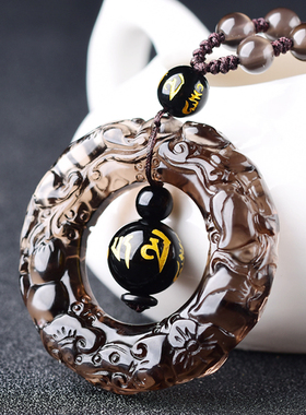 貔貅吊坠项链冰种彩虹眼转运珠