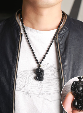 彩虹眼貔貅吊坠项链情侣款