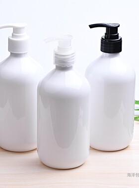 500ml白色沐浴露螺旋乳液瓶