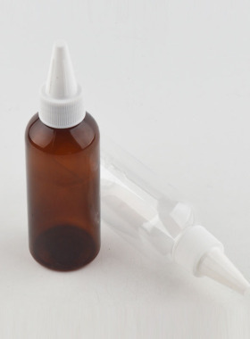 80ml尖嘴盖挤压瓶 圆肩乳液精油分装瓶 尖嘴塑料pet包材 海泽包装