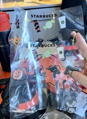 星巴克酷黑南瓜头造型玻璃罐