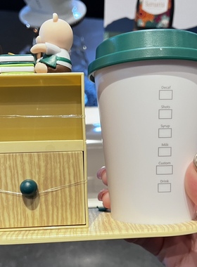 星巴克笔筒便签本多功能摆件