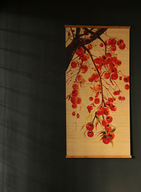 【百福＋柿柿如意】双面挂画装饰画玄关画客厅画中式风通用