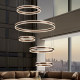 Simple modern high light transmittance LED duplex aluminum chandelier