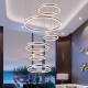 Simple modern high light transmittance LED duplex aluminum chandelier