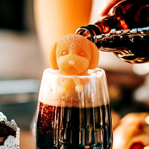 网红泰迪狗冰块模具创意卡通制冰格家用立体diy滴胶小熊硅胶冰模-图1