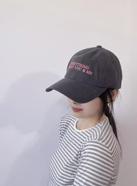 韩国东大门代购夏新款时尚字母青年棒球帽女休闲百搭气质鸭舌帽子