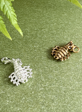 s925纯银镀金蝎子吊坠手链