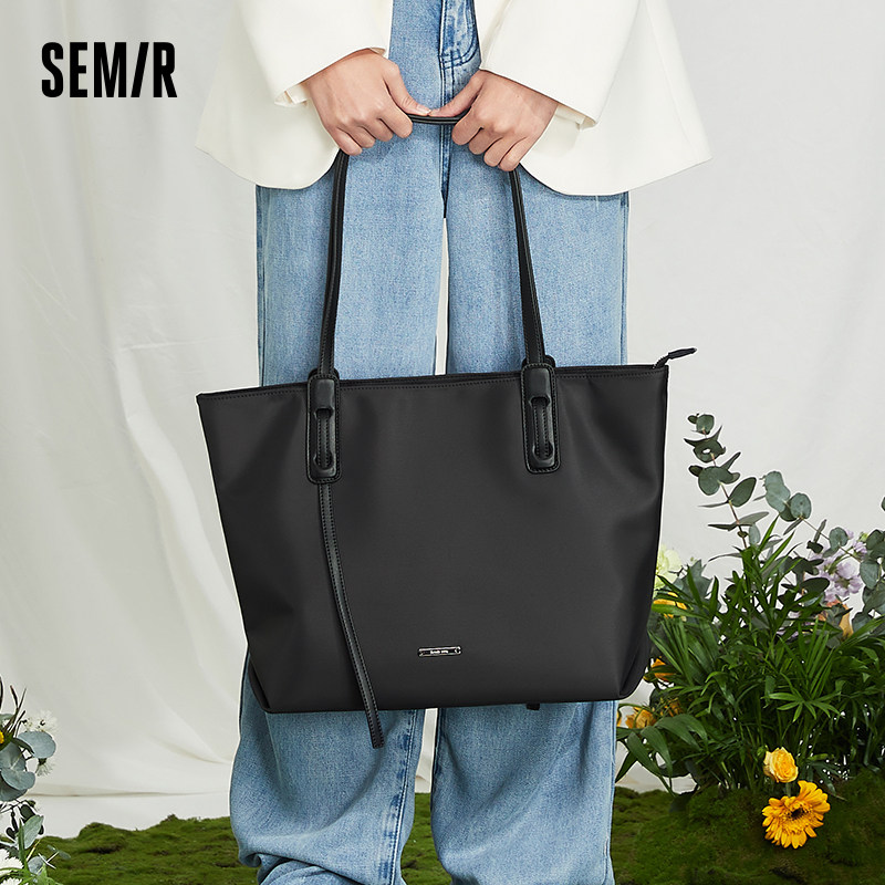 森马托特包女尼龙新款大容量感挎包 森马箱包托特包