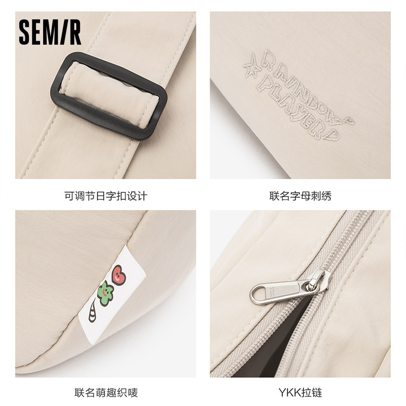 森马女新款帆布包休闲上课斜挎包 森马箱包女士包袋