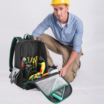 Double Shoulder Kit Sturdy Durable Electrician Backpack Canvas with multifunction Repair bags Thickened Hardware Carpentry