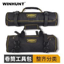 Everwinning Guest Drum Type Multifunction Kit Thickened Canvas Containing Drum Tool Bag Hydroelectricity Maintenance Electrician Bag