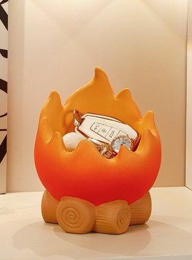 卡西法火焰火苗摆件客厅玄关桌面装饰品轻奢高档创意收纳盒送礼