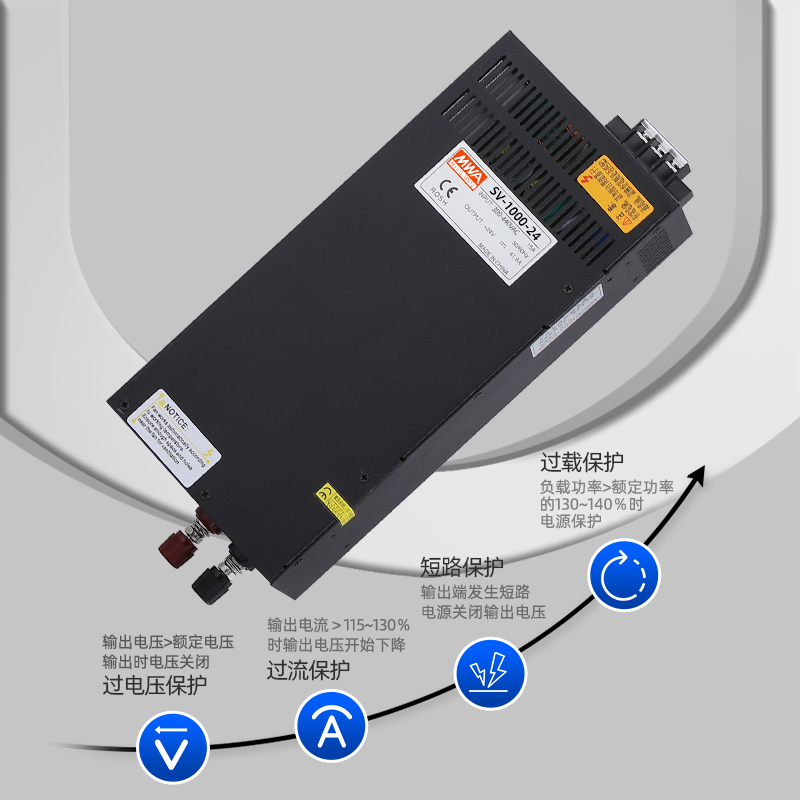 380V开关电源48V24V12V15V5变25W35W50W100W150W200W350/SV/XS/DS - 图0