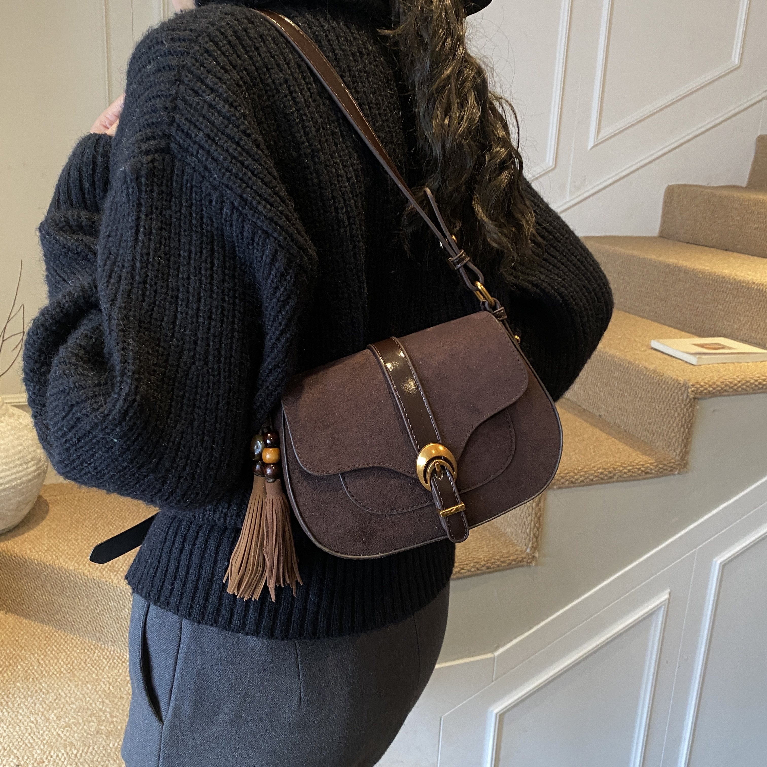 包包女2025新款潮流复古小众单肩马鞍包高级感轻奢时尚百搭斜挎包,淘宝优惠券,粉丝福利购,淘宝优惠卷