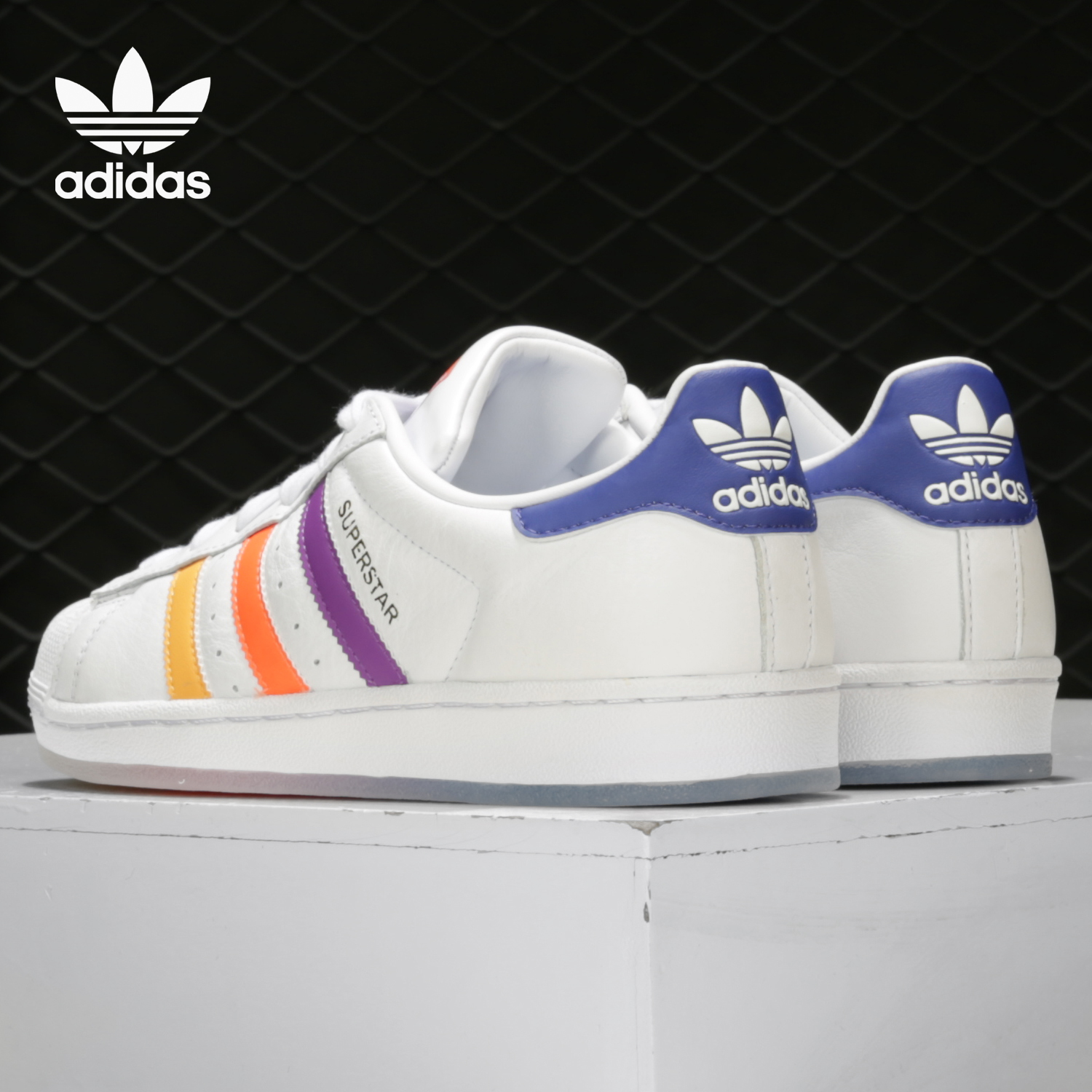 Adidas/阿迪达斯正品三叶草 SUPERSTAR 男女经典运动鞋EG8133 - 图0