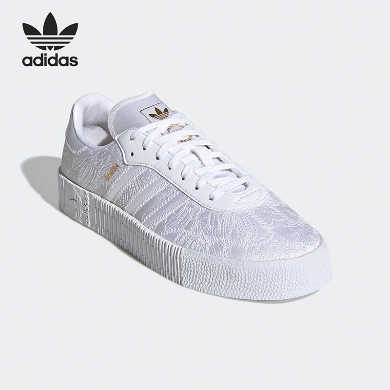 Adidas/阿迪达斯正品三叶草SAMBAROSE W 男女经典厚底板鞋 EG5158 - 图2