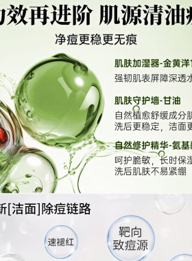氨基酸山茶花洗面奶去黑头控油洁面乳护肤品现货氨基酸洗面奶