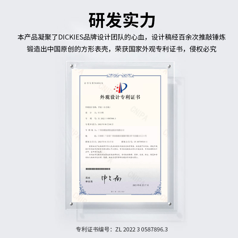 Dickies旗舰店方形手表男薄荷糖小冰块学生石英表官方正品CL-318-图3