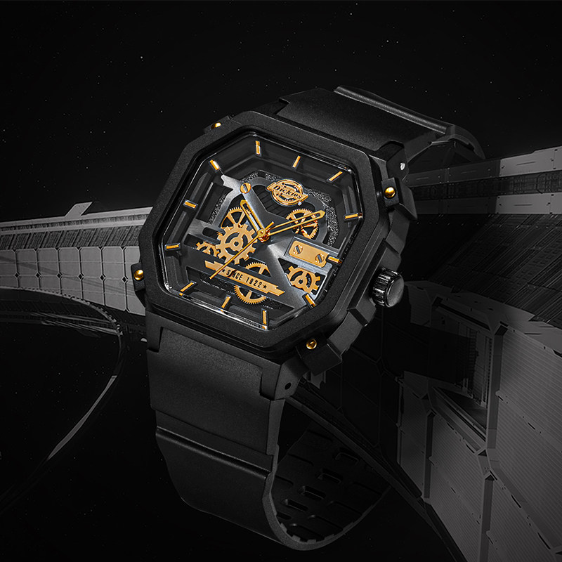 dickies运动机械风镂空情侣款手表 dickies手表欧美腕表