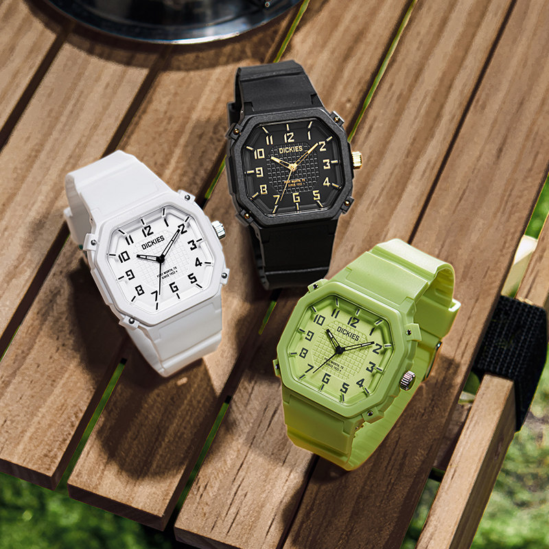 dickies学生女潮流复古方形情侣表 dickies手表欧美腕表