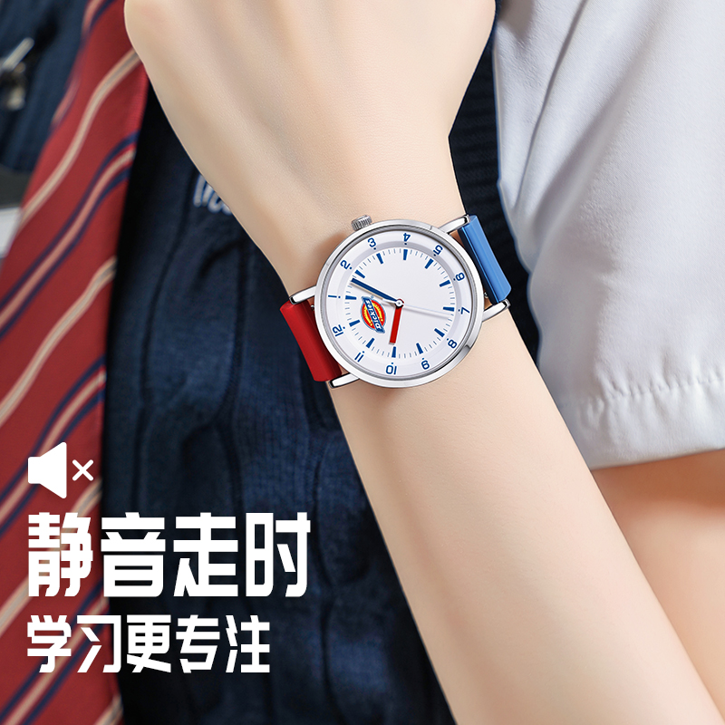 Dickies学生手表男女款简约初高中生潮流糖果硅胶防水石英表CL539