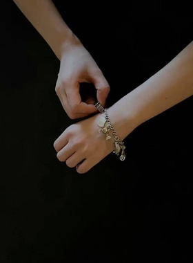 复古做旧铜镀色古风缀饰手链