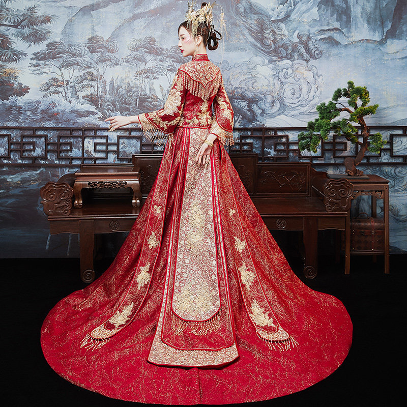 秀禾服新娘2019新款结婚古装大婚纱 人生大事旗袍