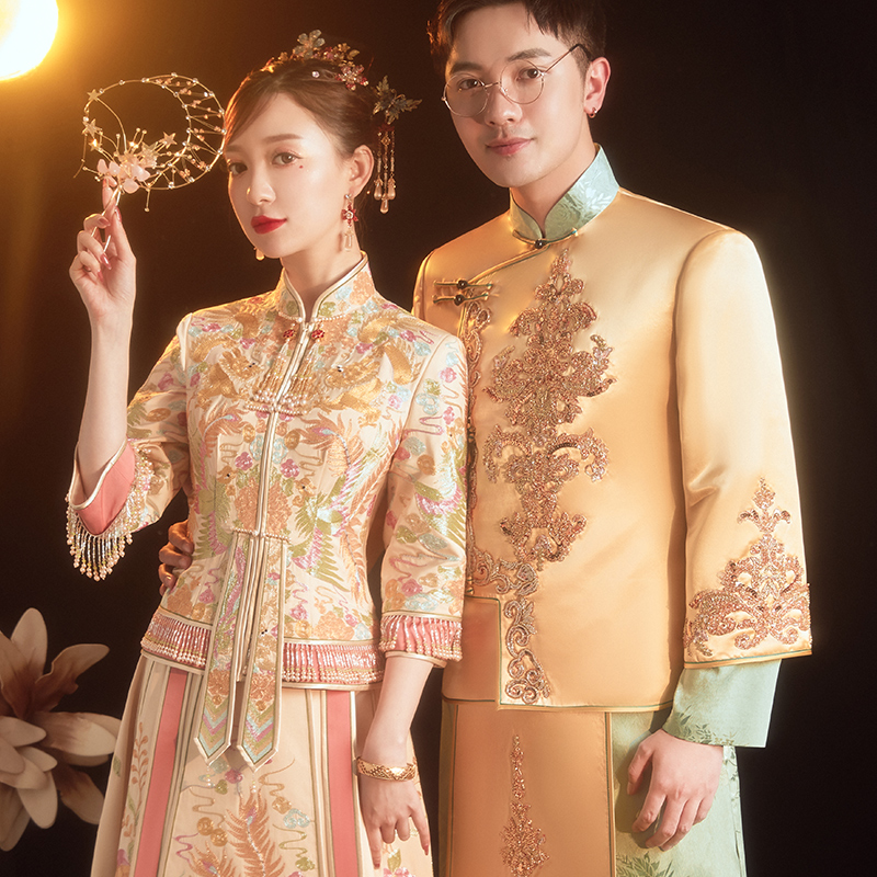 秀禾服新娘2021新款婚纱结婚礼服 人生大事旗袍