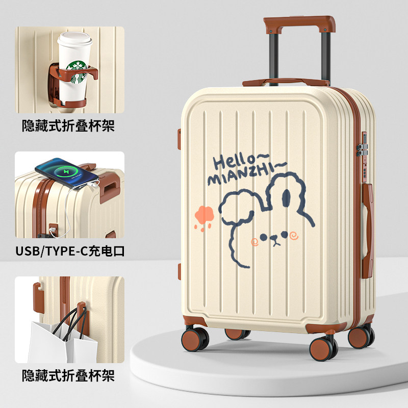 行李箱女2026新款旅行箱学生可爱密码箱卡通拉杆箱结实耐用28夏季