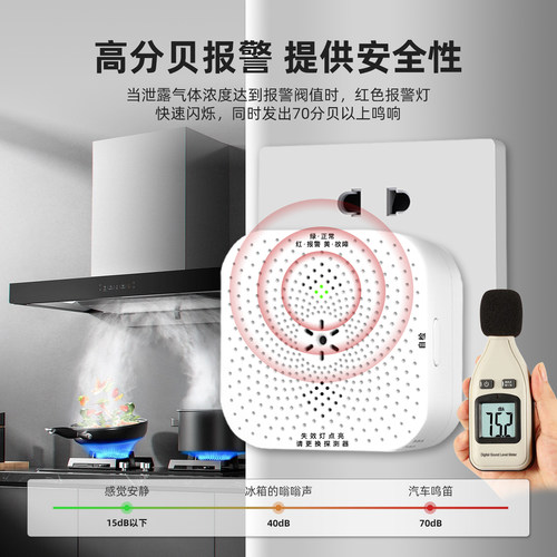 燃气泄露报警器家用餐饮厨房天然气煤炉煤气一氧化碳漏气报警 - 图2