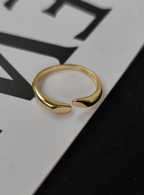 缠绕戒指女S925纯银小众设计